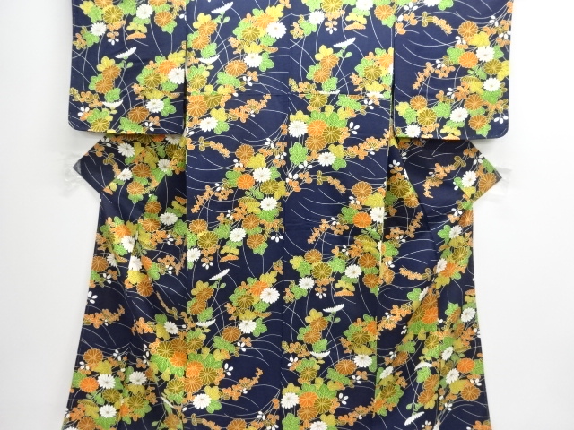 未使用品　菊模様小紋着物